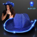Blue Cowboy Hat w/Blue Lights Brim